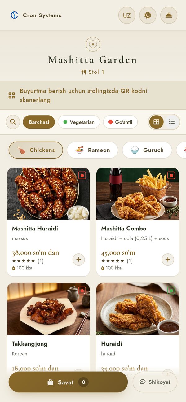 Mashitta Garden QR menyusi AI Pos'da